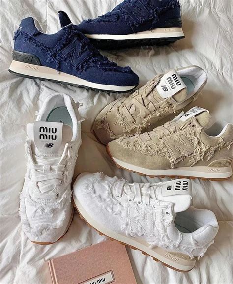 new balance x miu miu denim sneakers|New Balance miu mi u.